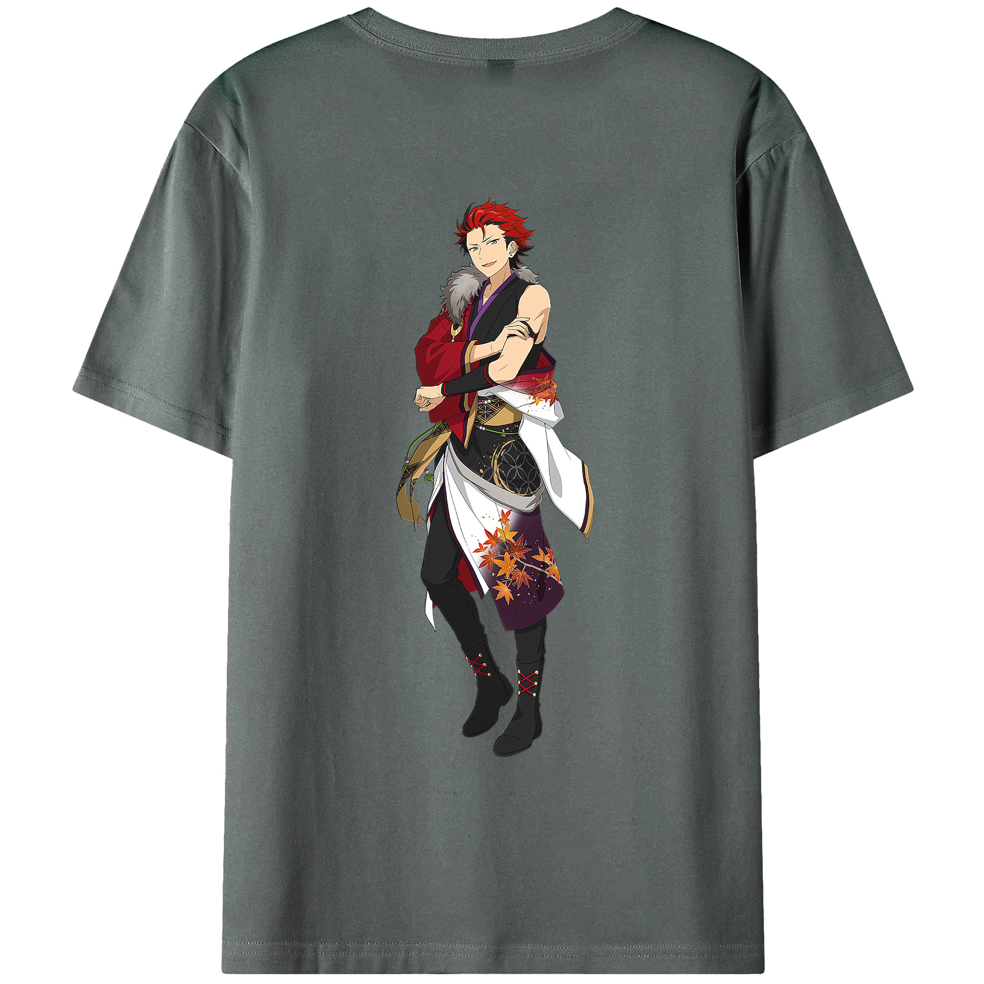 （画像用） あんさんぶるスターズ! Ensemble Stars 綿100％ メンズ半袖Tシャツ（バックプリント） 通気性